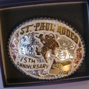 St Paul Rodeo Vaquero Belt Buckle - 2010 - 75th anniversary